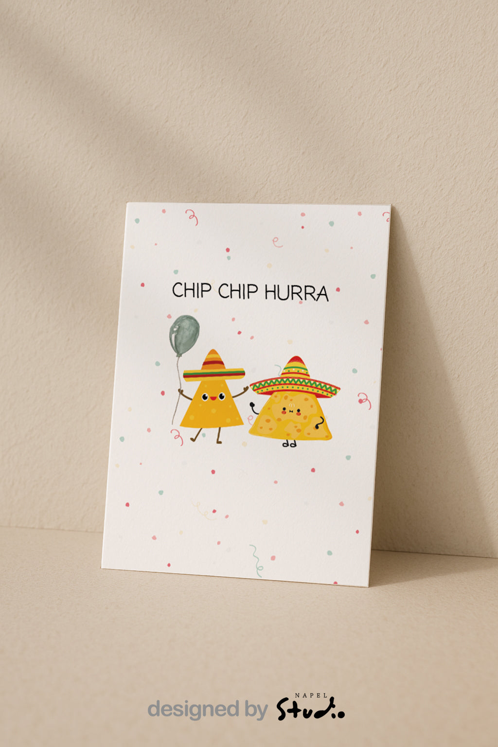 Humorvolle Grußkarte | Chip Chip Hurra