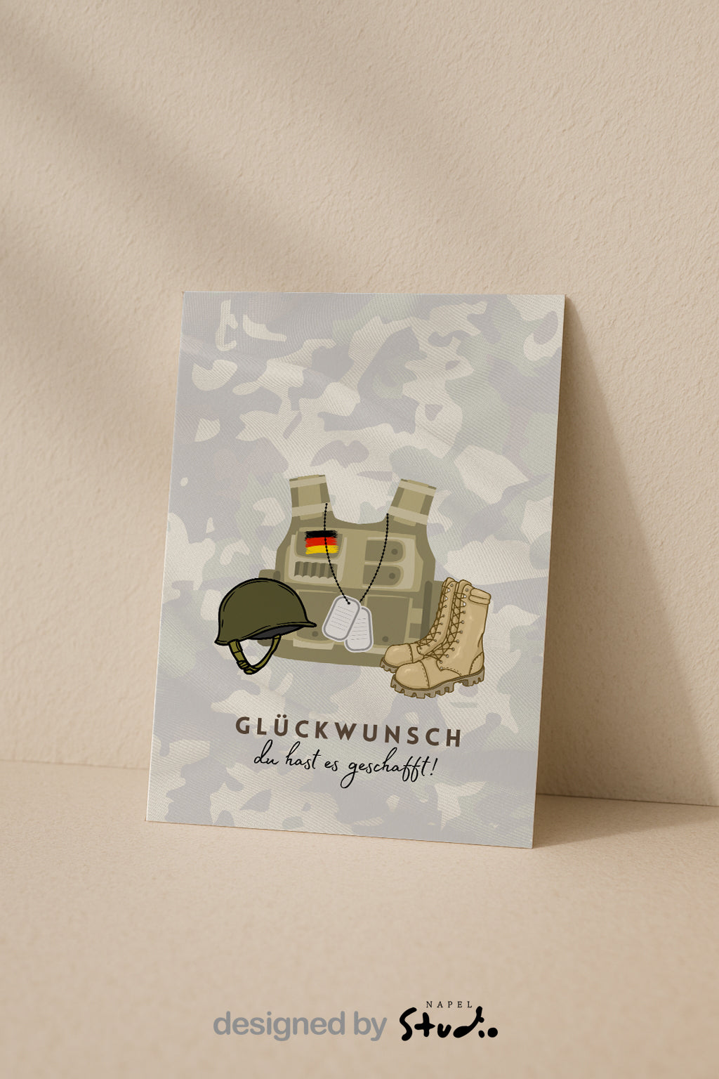 Bundeswehr Abschlusskarte | Glückwunschkarte für Soldaten, Grundausbildung & Beförderung