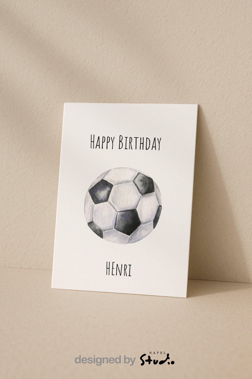 Fußball Geburtstagskarte | Happy Birthday personalisierbar
