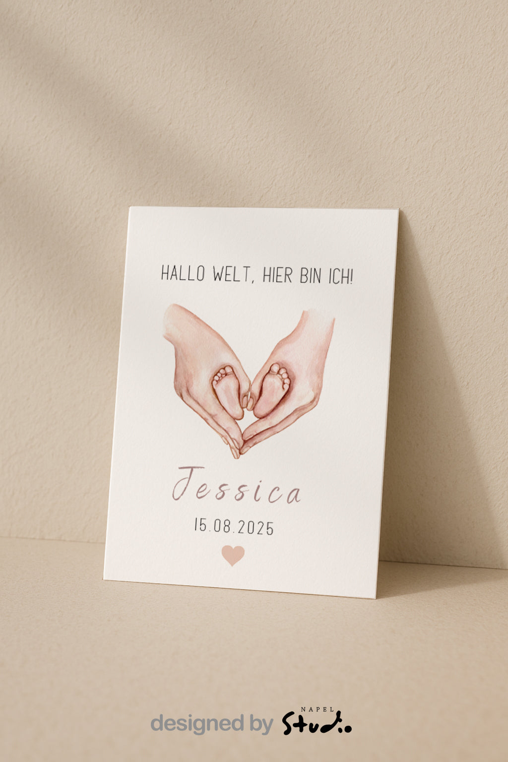 Hallo Welt | Karte zur Geburt