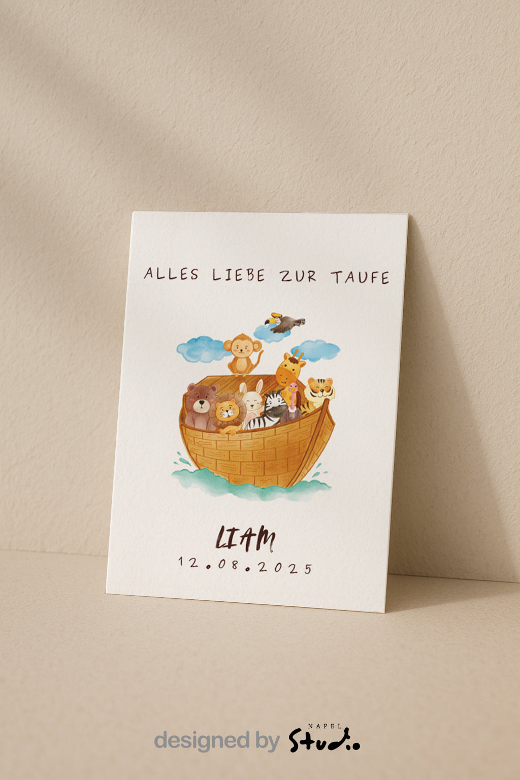 Personalisierte Taufkarte | Alles Liebe zur Taufe