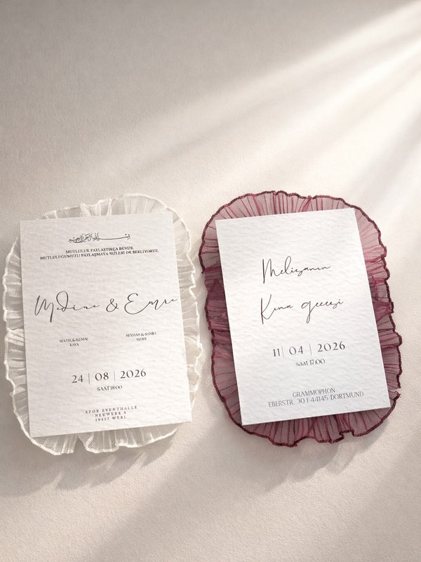 Hochzeit auf Büttenpapier