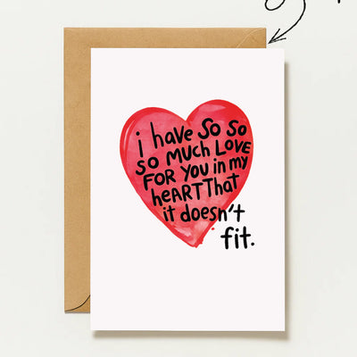 Carte minimaliste en forme de cœur – Joyeuse Saint-Valentin ou anniversaire | Cadeau pour votre partenaire