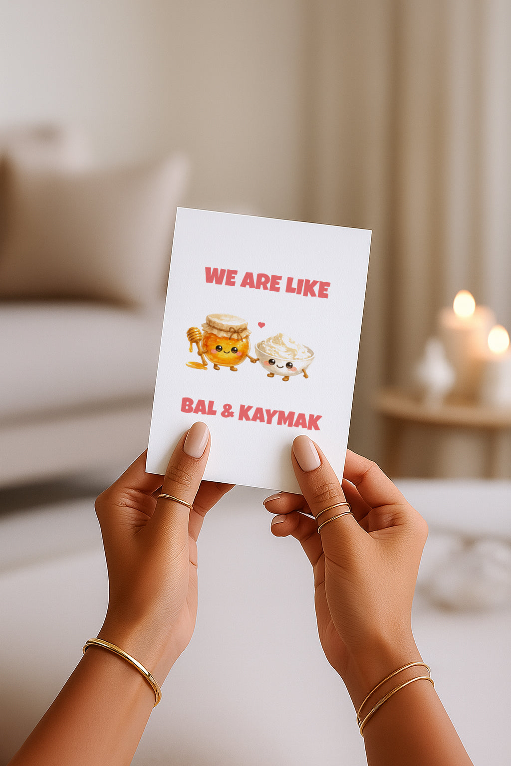 We Are Like Bal Kaymak Grußkarte | Romantische türkische Liebeskarte