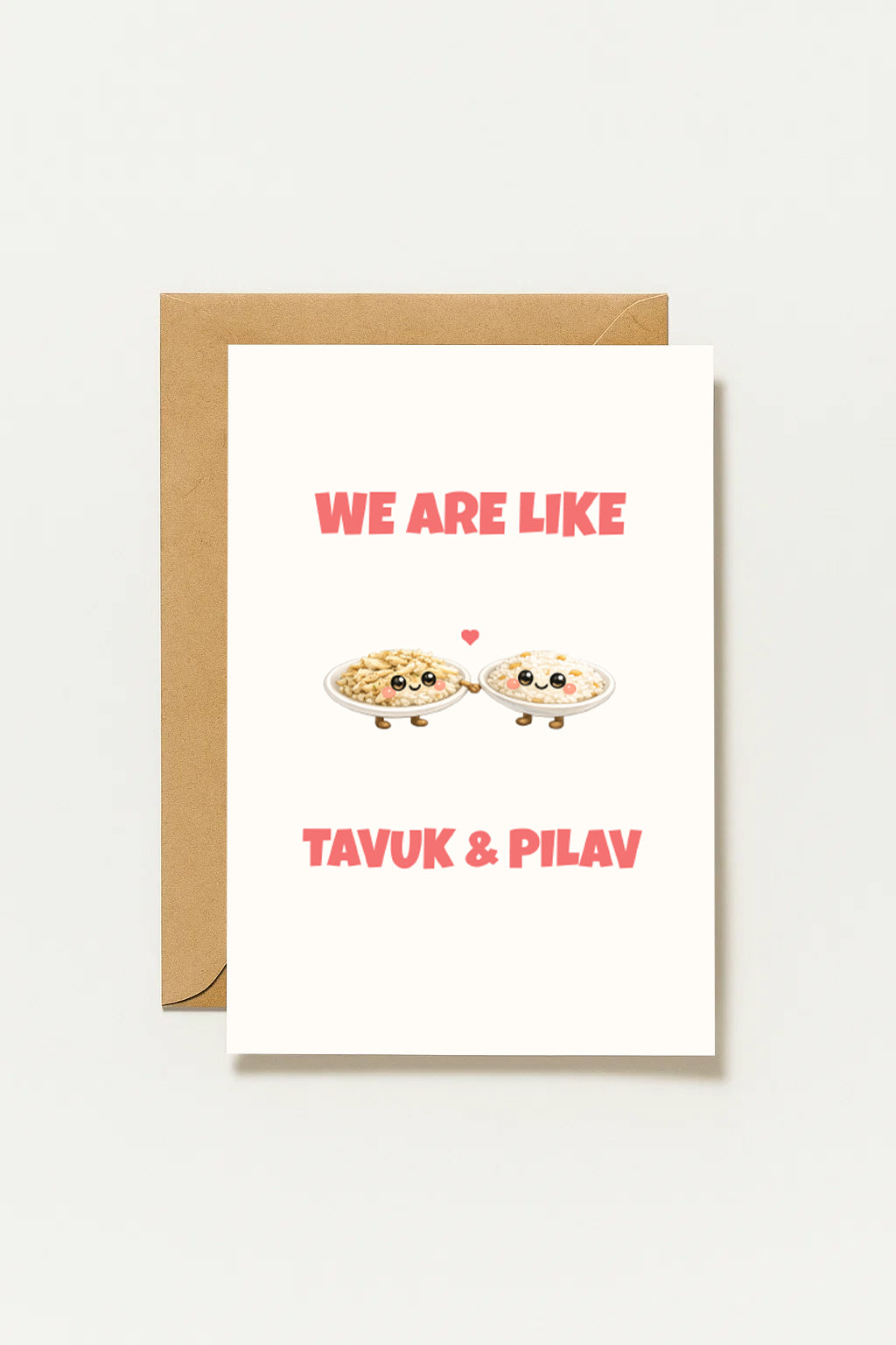 We Are Like Tavuk Pilav Grußkarte | Romantische türkische Liebeskarte