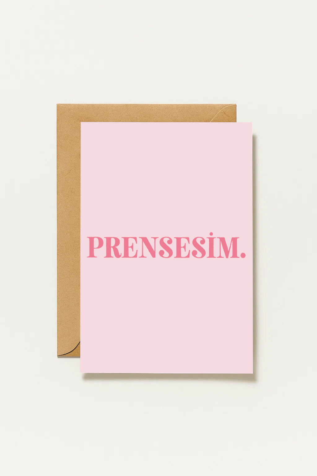 Prensesim Grußkarte | Romantische türkische Liebeskarte minimalistisch