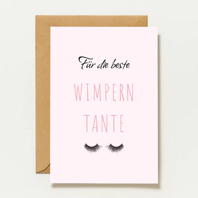Für Die Beste Wimperntante| Karte für Wimpernstylistin