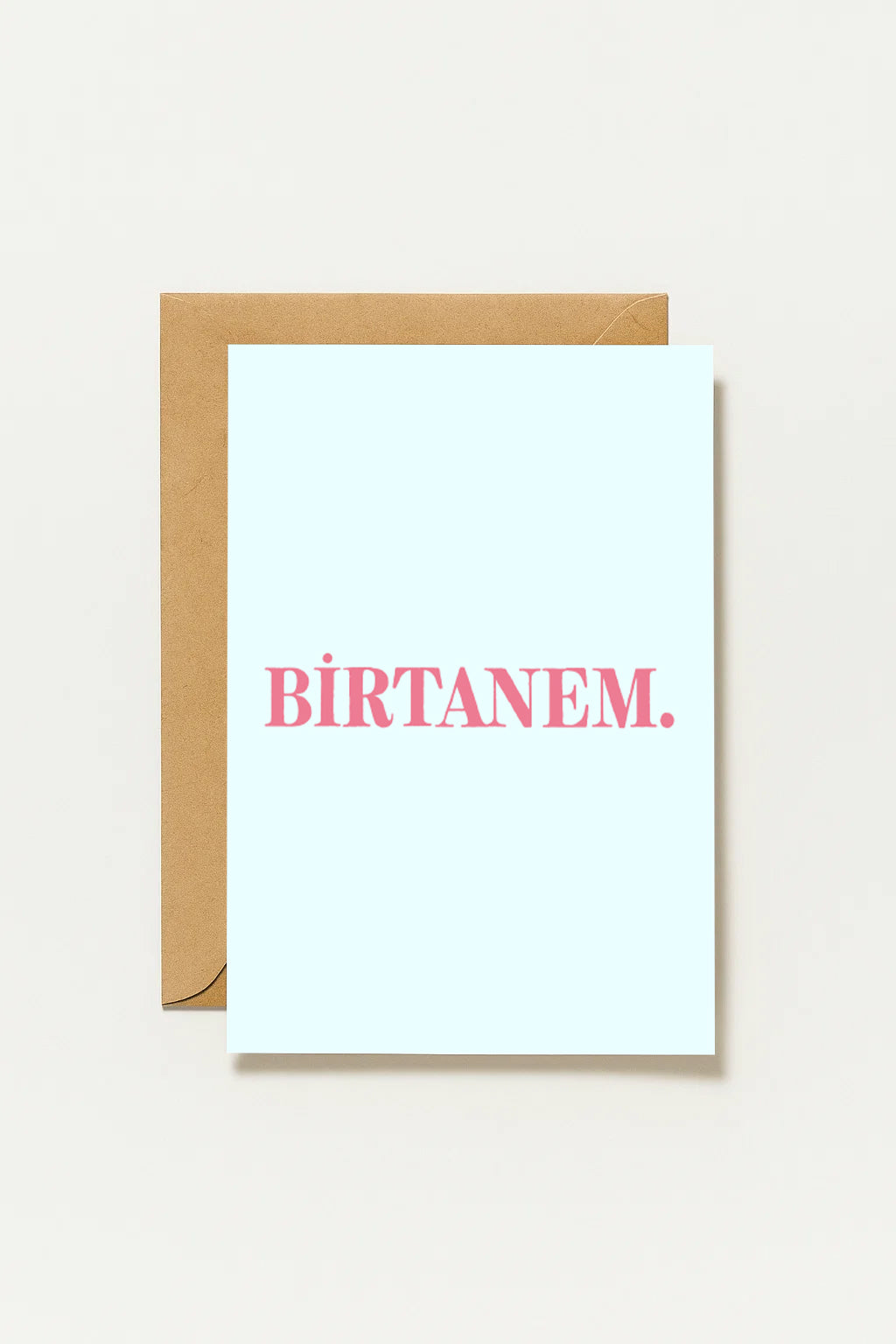 Birtanem Grußkarte | Romantische türkische Liebeskarte minimalistisch