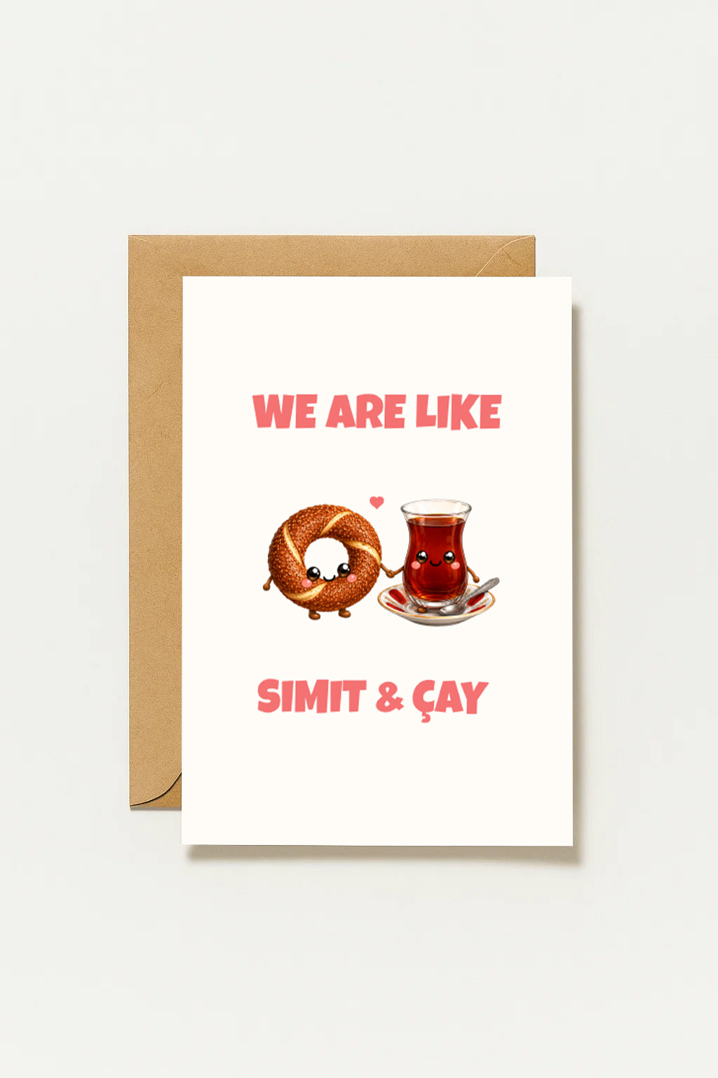 We Are Like Simit Cay Grußkarte | Romantische türkische Liebeskarte