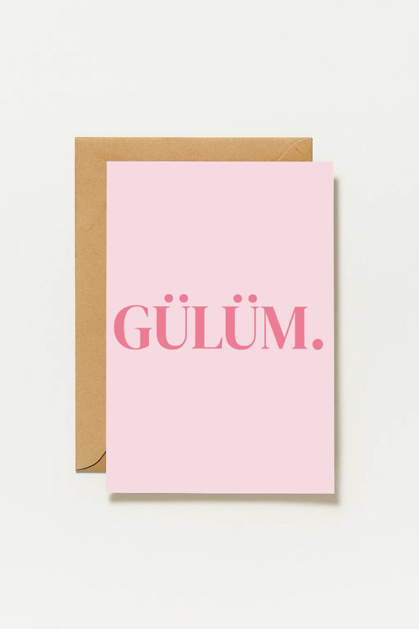 Gülüm Grußkarte | Romantische türkische Liebeskarte minimalistisch