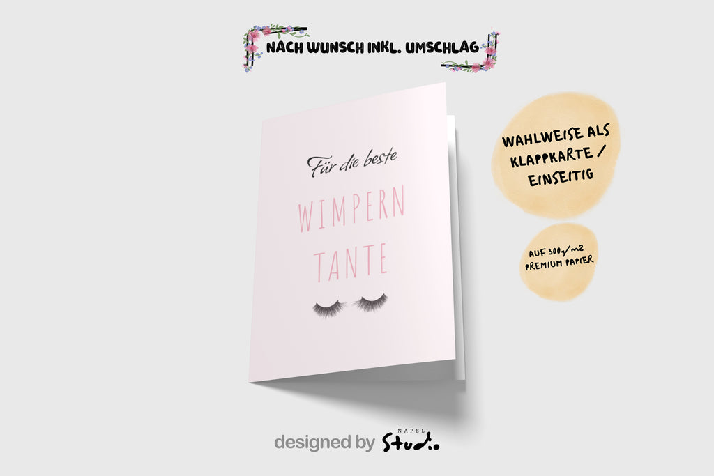 Für Die Beste Wimperntante| Karte für Wimpernstylistin