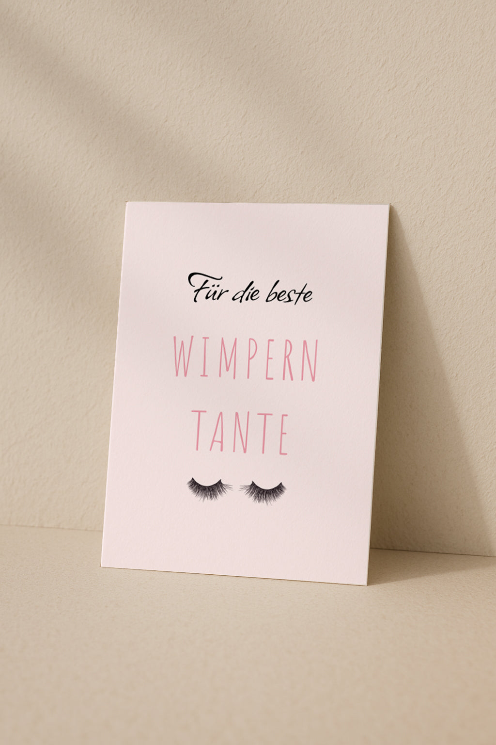Für Die Beste Wimperntante| Karte für Wimpernstylistin