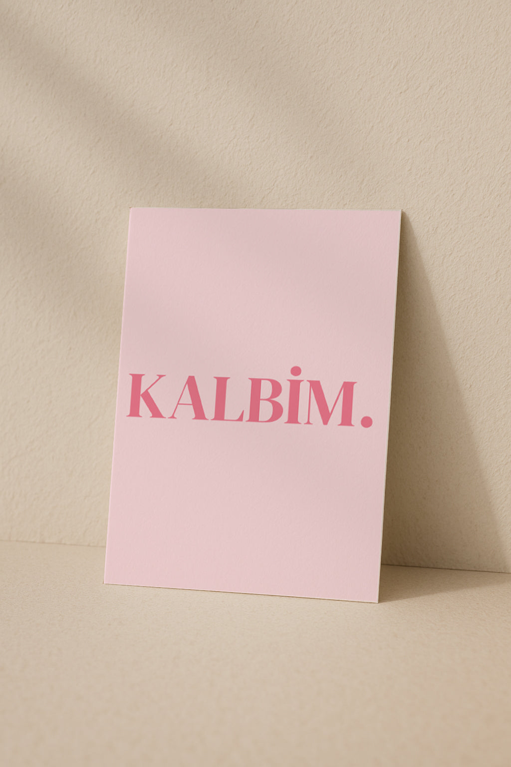Kalbim Grußkarte | Romantische türkische Liebeskarte minimalistisch
