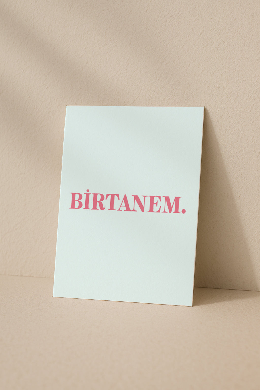 Birtanem Grußkarte | Romantische türkische Liebeskarte minimalistisch