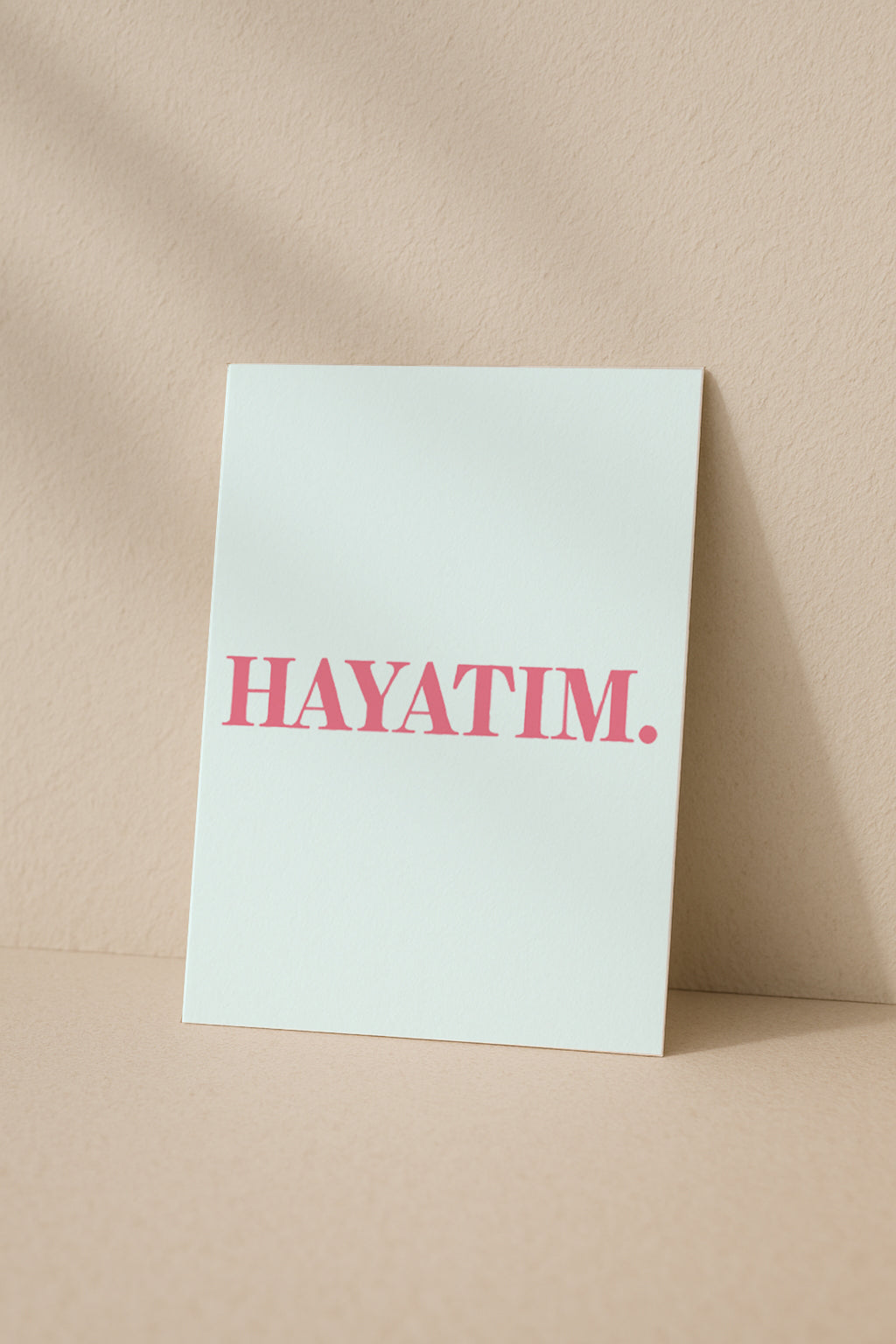Hayatim Grußkarte | Romantische türkische Liebeskarte minimalistisch