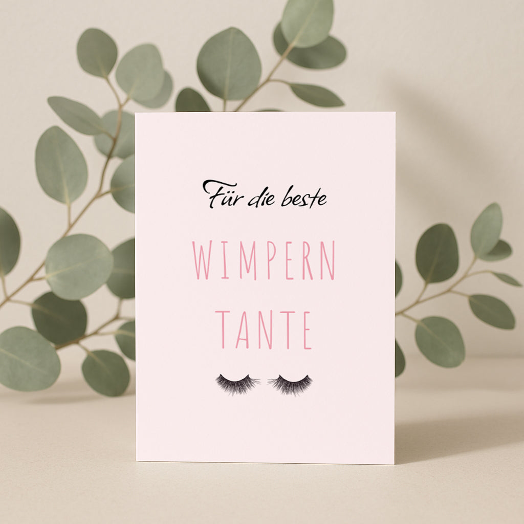 Für Die Beste Wimperntante| Karte für Wimpernstylistin