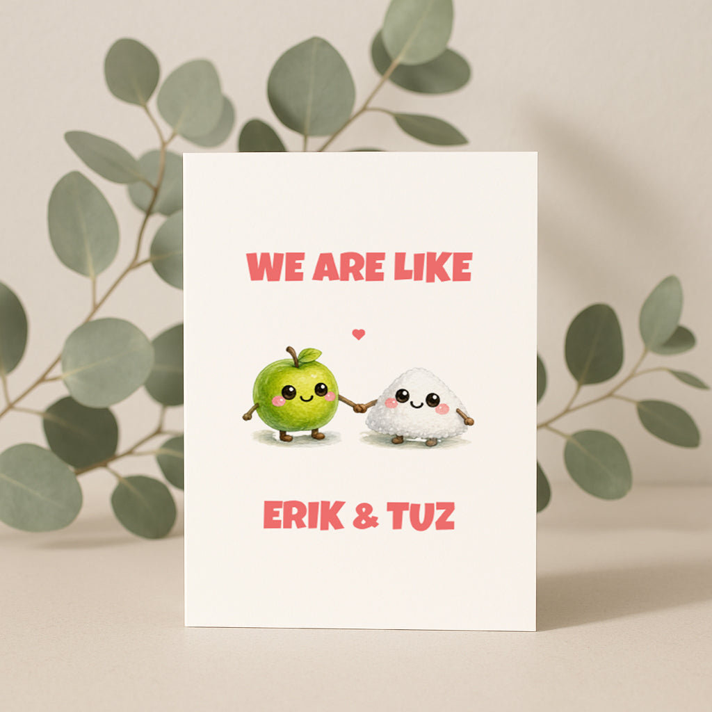 We Are Like Erik Tuz Grußkarte | Romantische türkische Liebeskarte