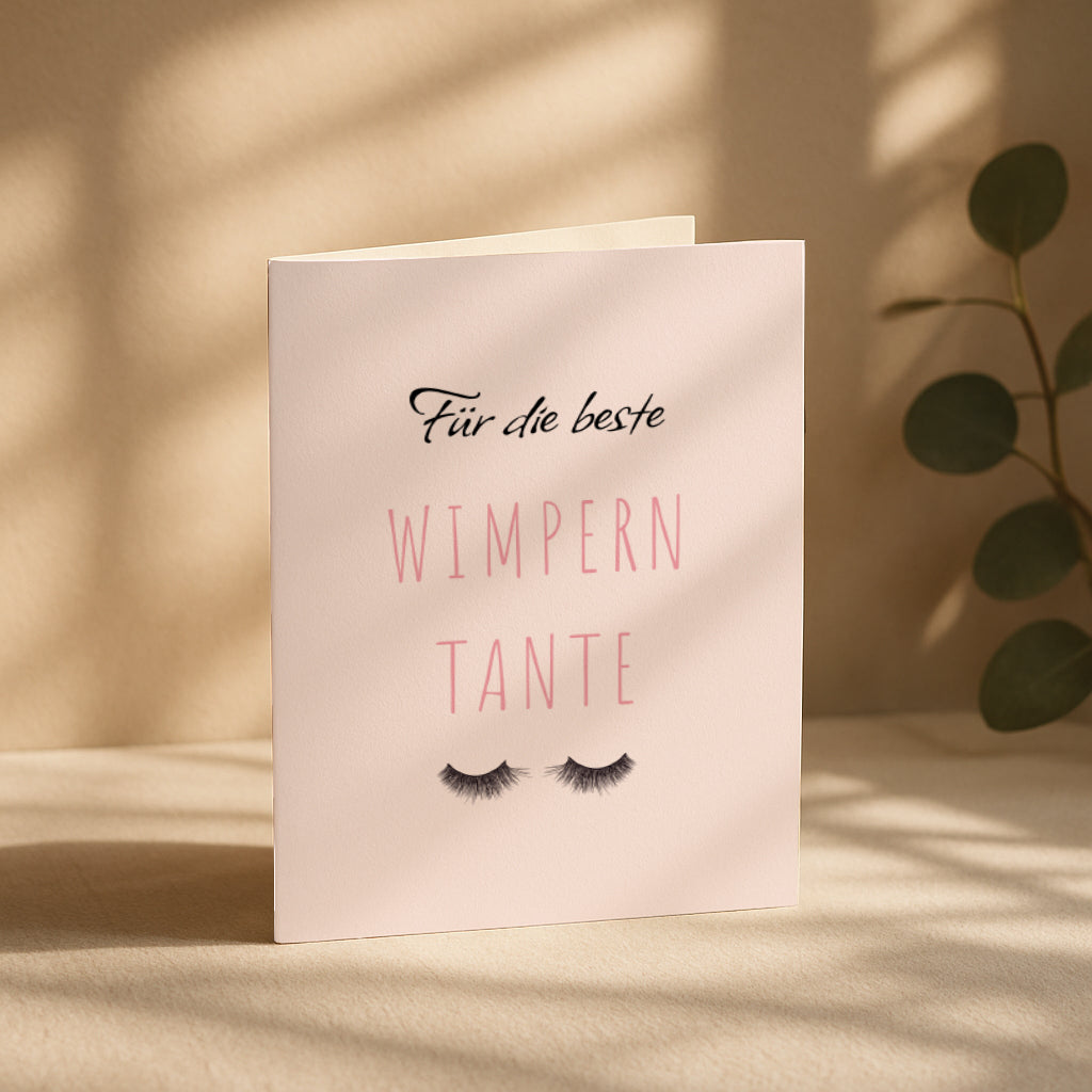 Für Die Beste Wimperntante| Karte für Wimpernstylistin