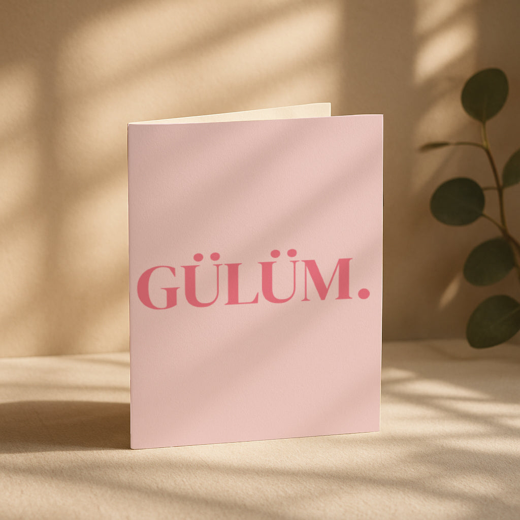 Gülüm Grußkarte | Romantische türkische Liebeskarte minimalistisch