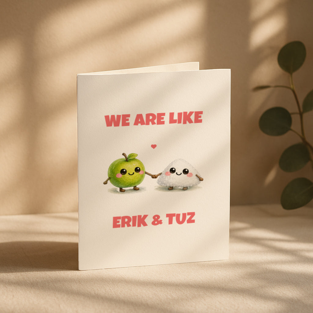 We Are Like Erik Tuz Grußkarte | Romantische türkische Liebeskarte