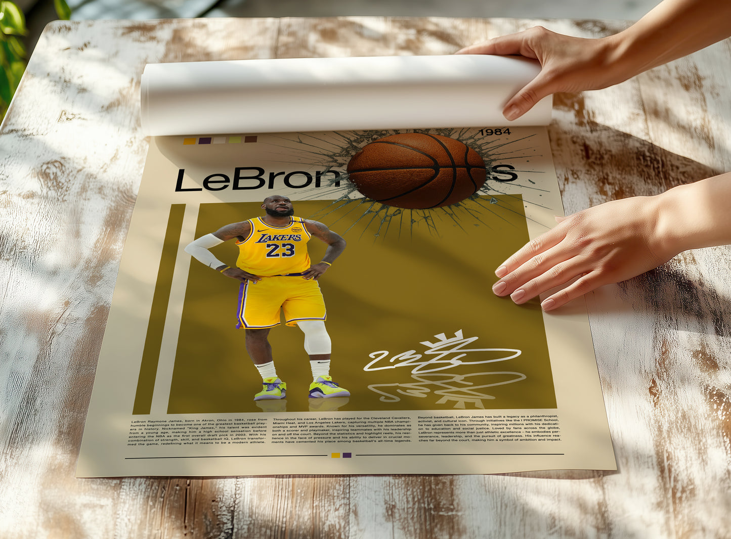 LeBron James 3D Poster | Basketball Wall Art