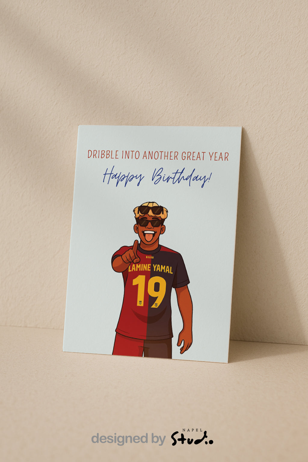 Born to shine built to score | Lamine Yamal Fußball Geburtstagskarte