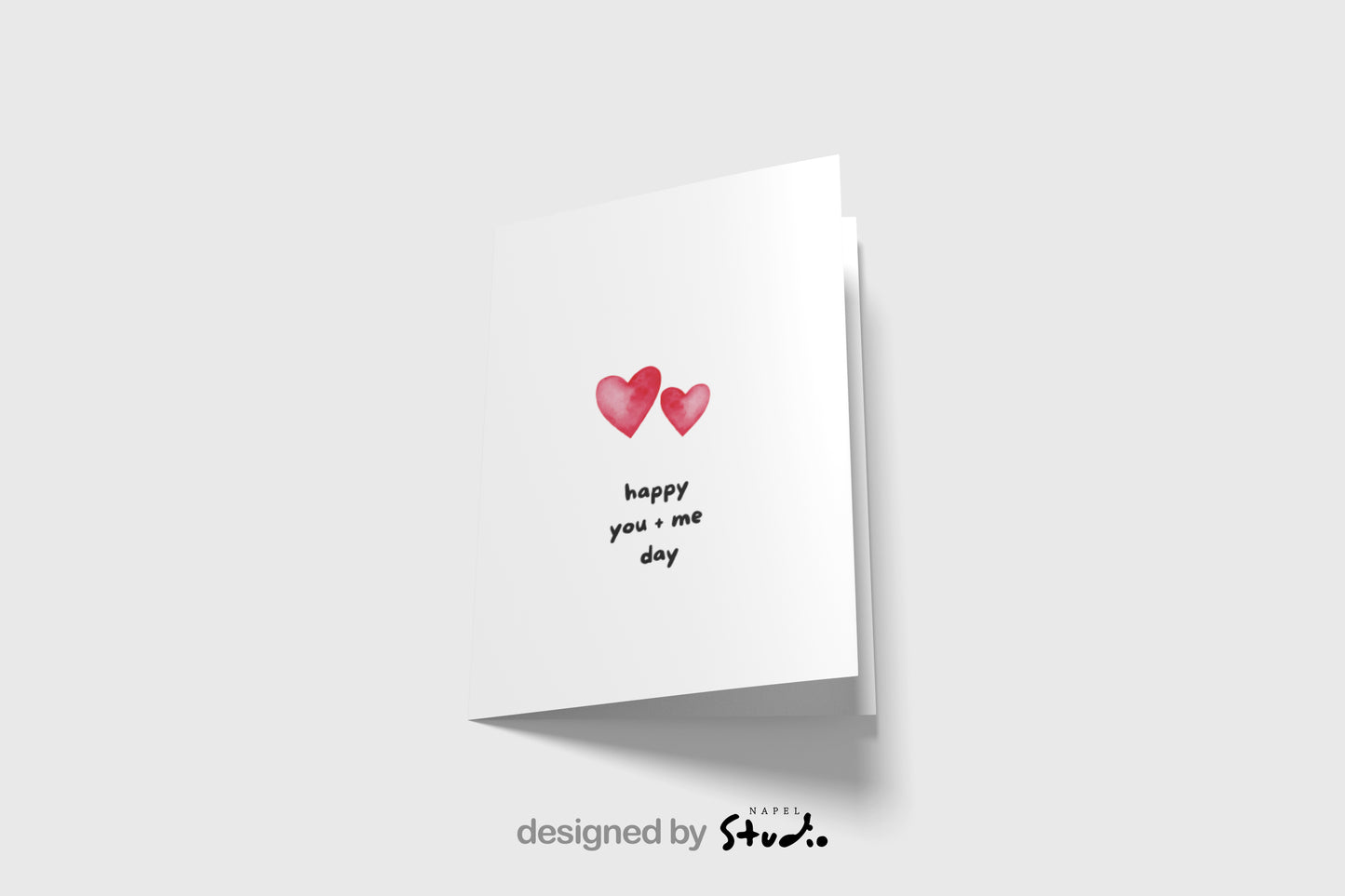 Minimalistische Herz Karte – Happy You + Me Day | Geschenk für Partner zum Valentinstag oder Jahrestag