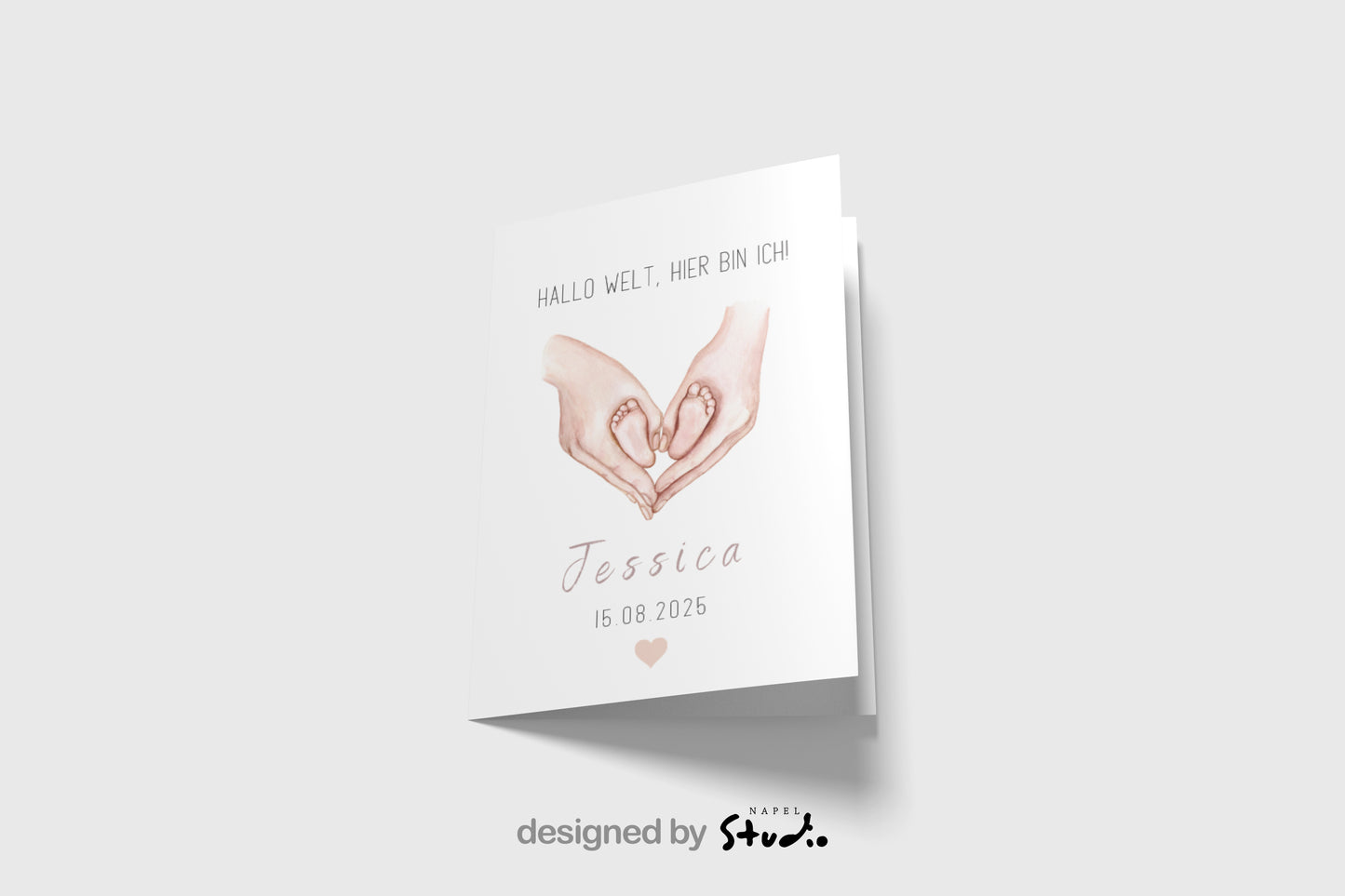 Hallo Welt | Karte zur Geburt
