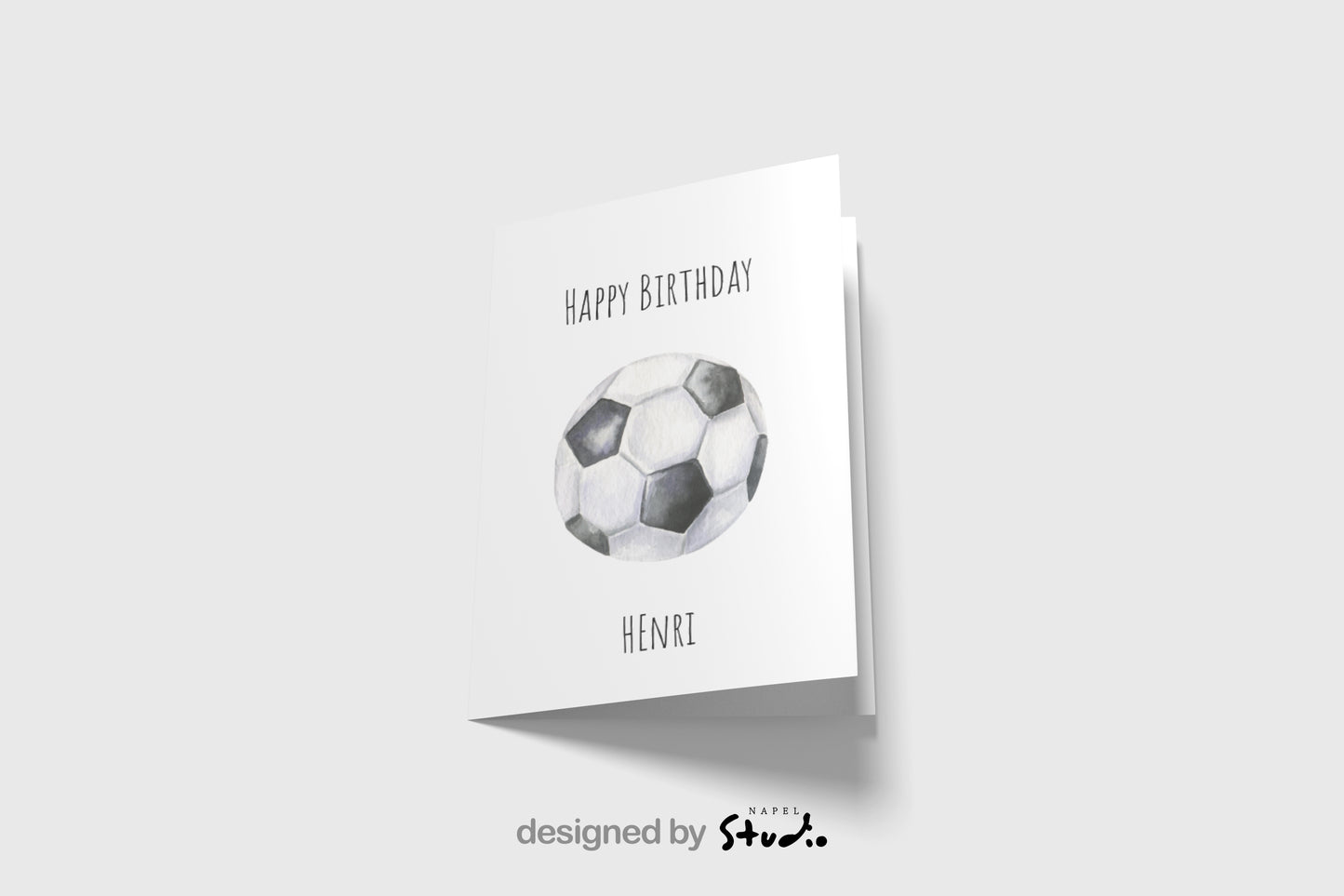 Fußball Geburtstagskarte | Happy Birthday personalisierbar