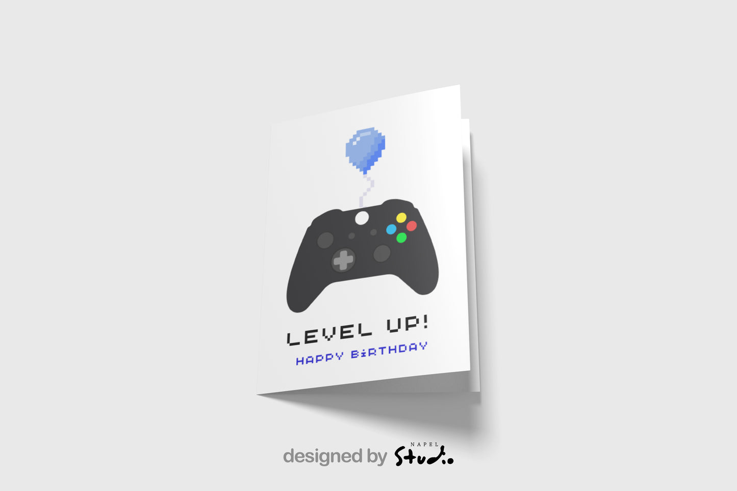 Gamer Geburtstagskarte | Level Up