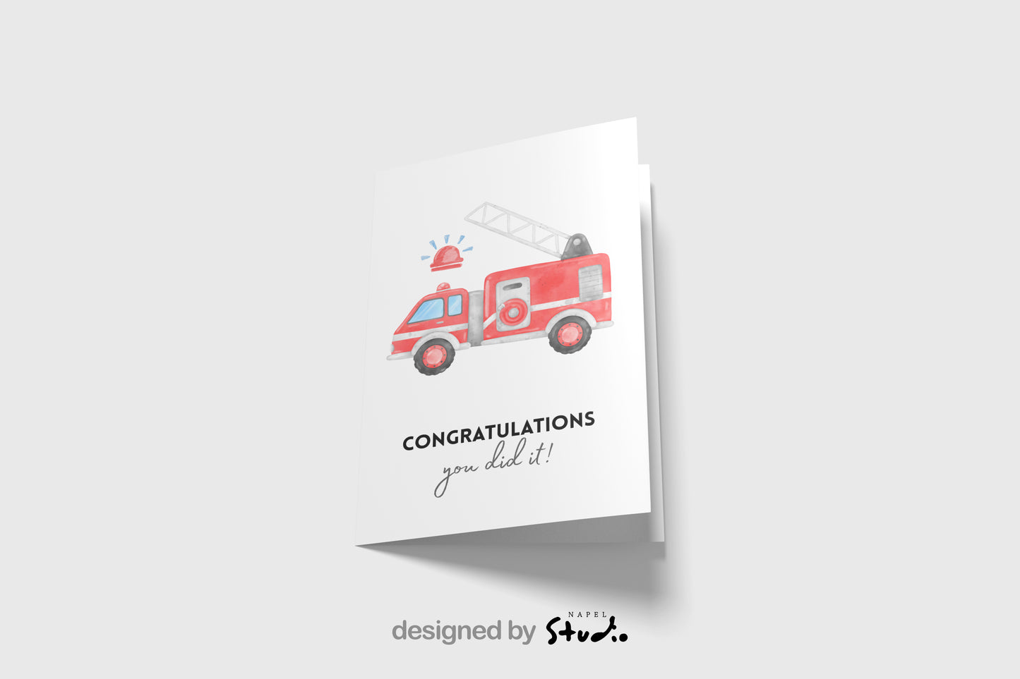 Feuerwehr Glückwunschkarte | Karte zur Prüfung, Geburtstag oder Erfolg