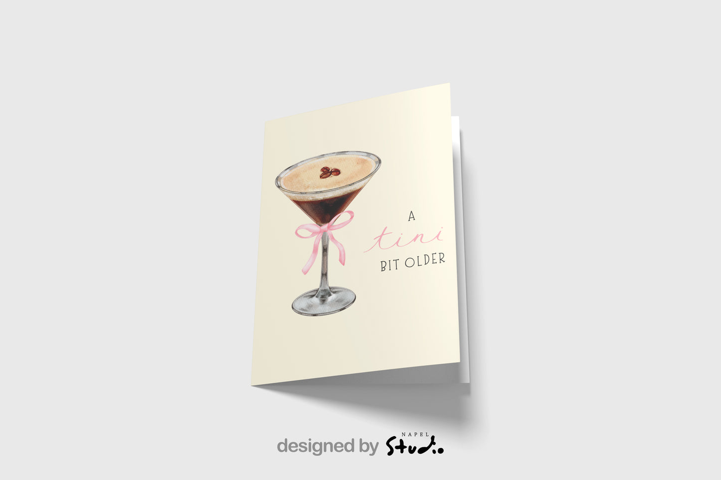 Espresso Martini Geburtstagskarte | A Tini Bit Older