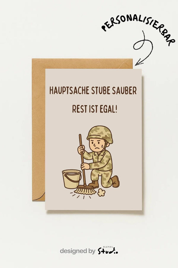 Bundeswehr Lustige Soldaten Hauptsache Stube Sauber Humorvolle Für Rekruten & Auszubildende