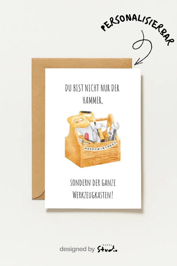 Lustige Handwerker Geburtstagskarte Du Bist Nicht Nur Der Hammer Humorvolle Werkzeugkasten Witzige Für Männer