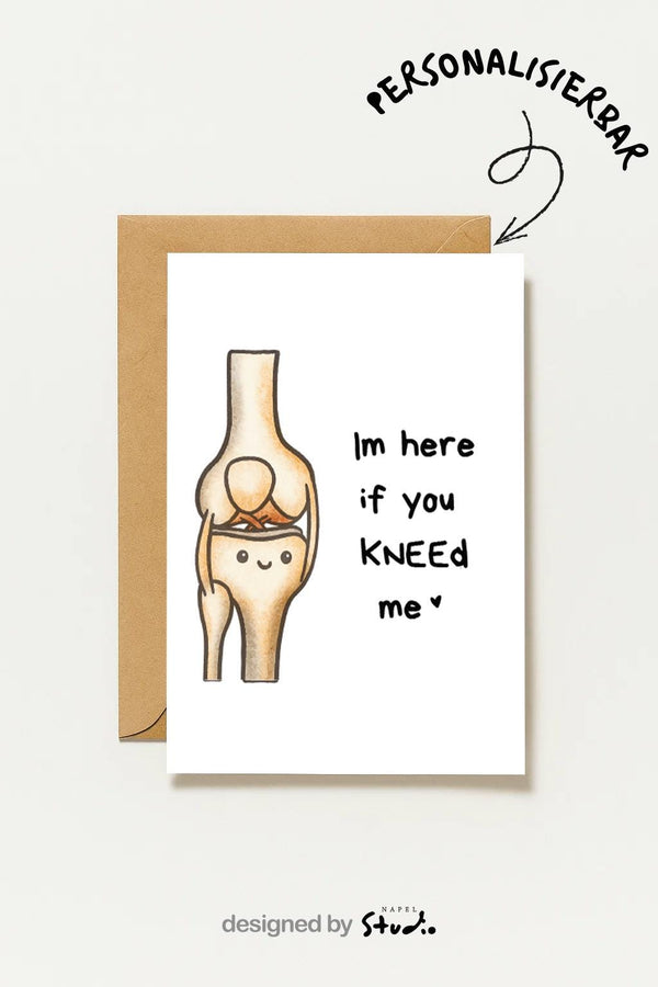 Liebevolle „i’m Here If You Knead Me“ Herzenskarte Unterstützung Süße Für Partner & Freunde Achtsamkeitskarte