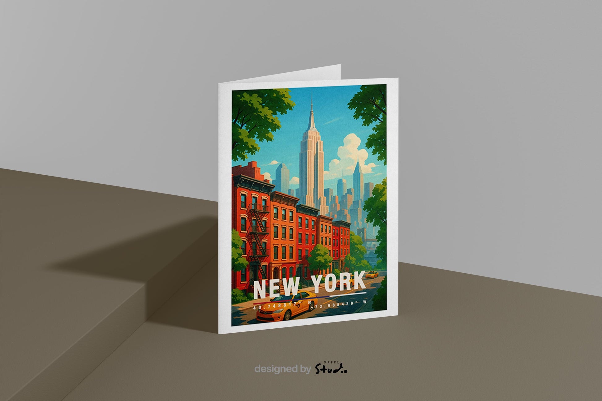 Postkarte New York Nyc Skyline Reise Stadtmotiv Vintage Travel New York Urban Landscape