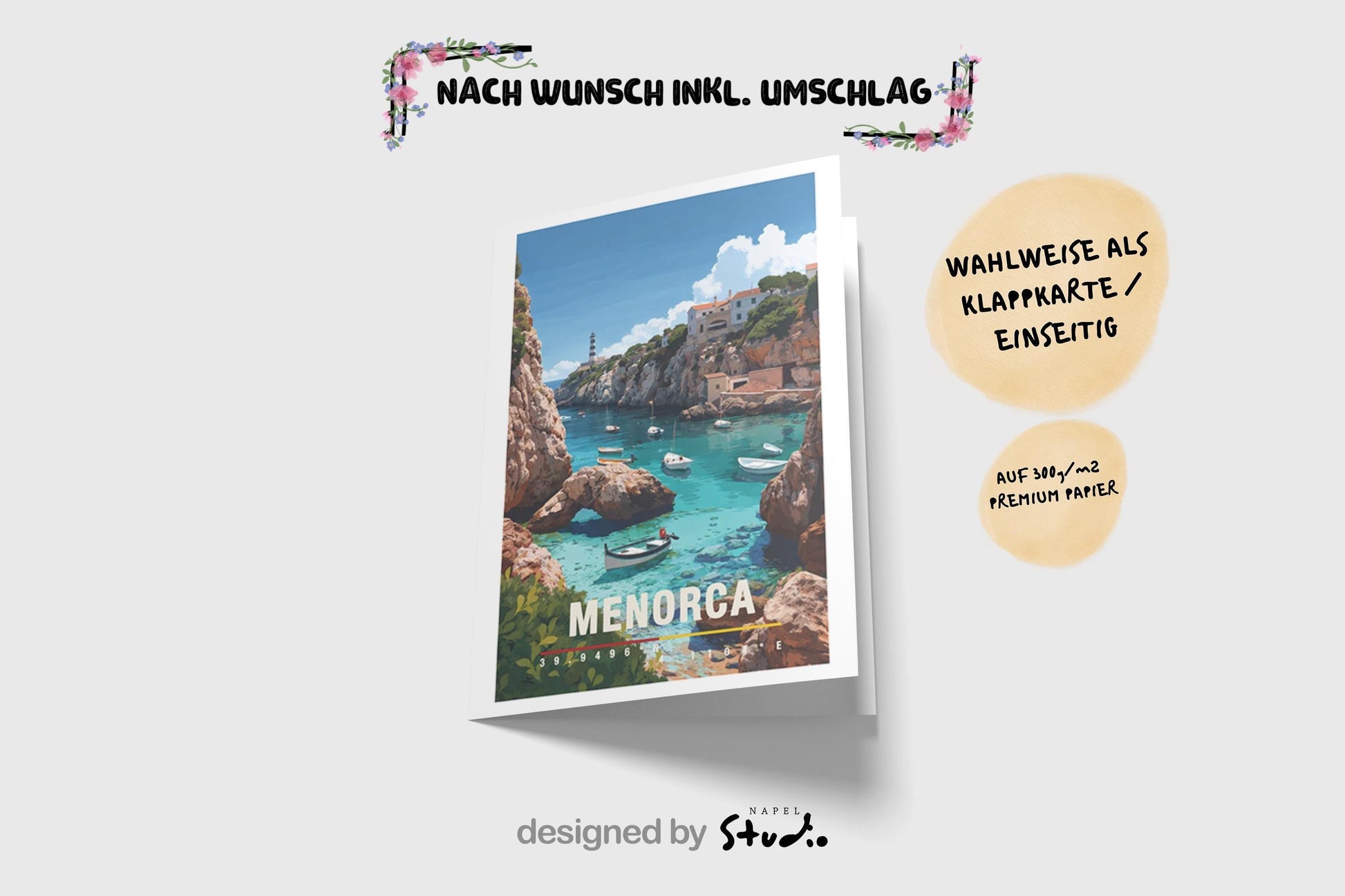 Illustration von Porto mit farbenfrohen Häusern, historischen Dächern und Blick auf die Altstadt. Die Szene wirkt lebendig und traditionell und vermittelt das typische Stadt- und Reisegefühl Nordportugals.