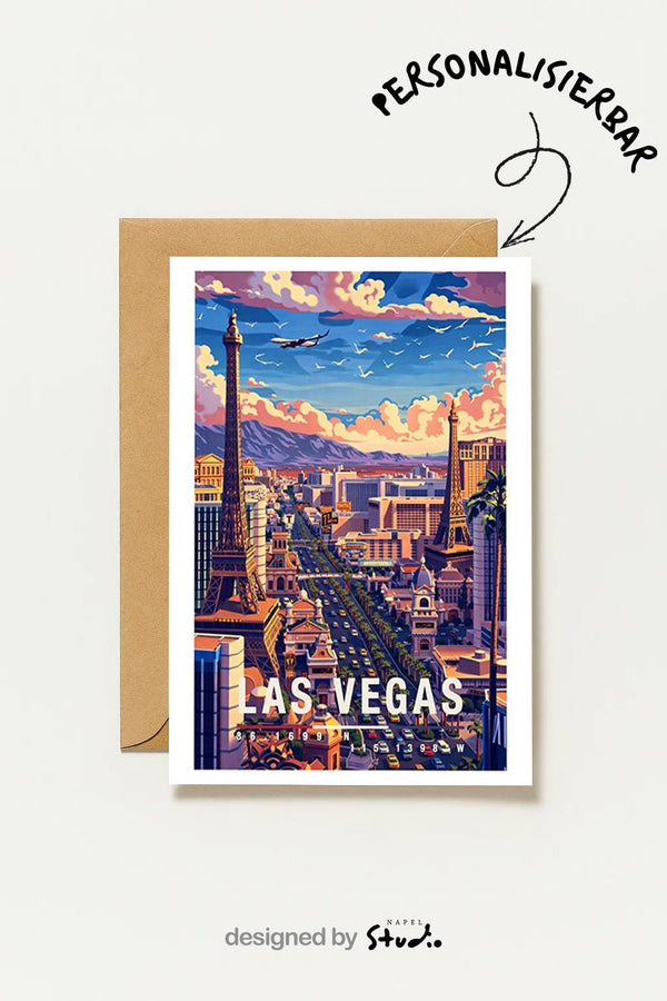 Postkarte Las Vegas Strip Skyline