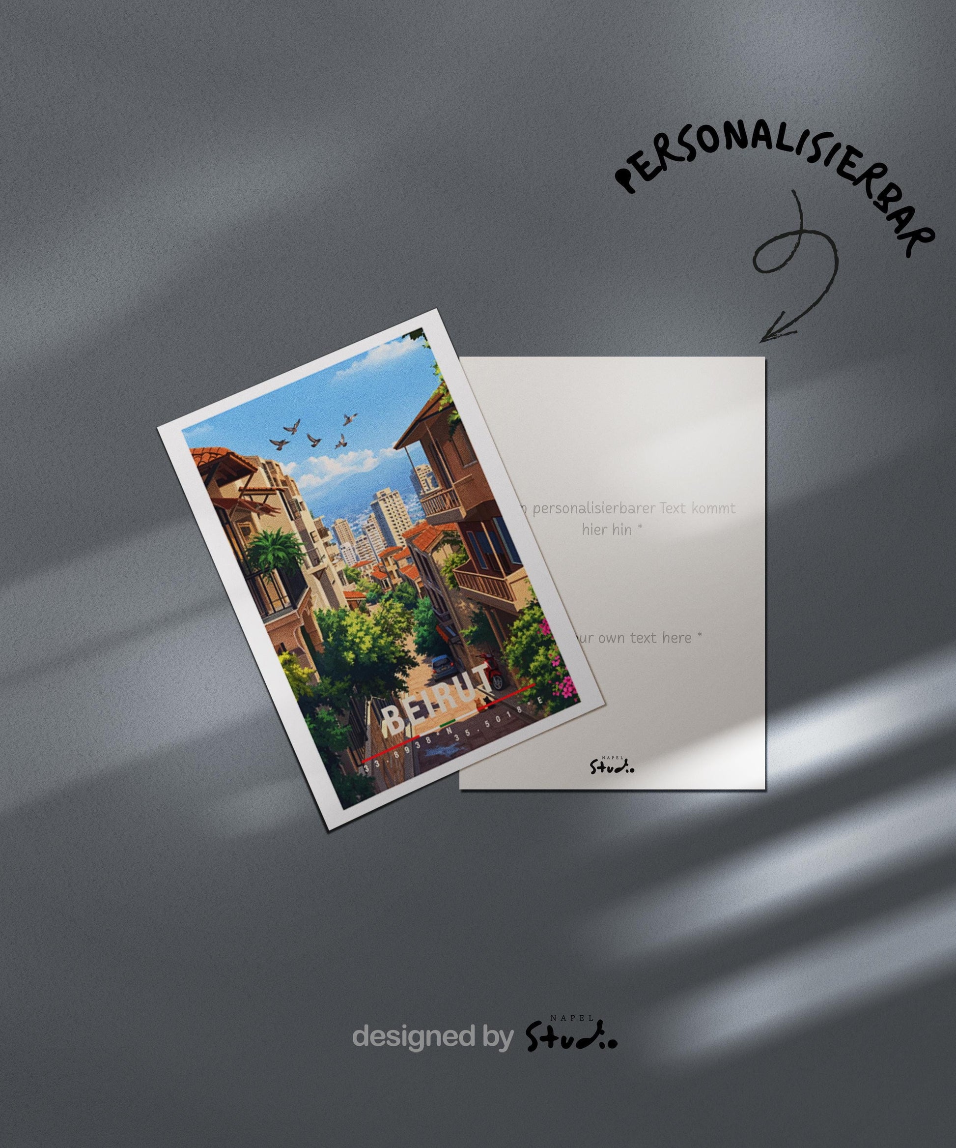 Postkarte Beirut Besondere Reise Aus Dem Libanon Für Weltenbummler, Heimatliebe & Fernweh Fans