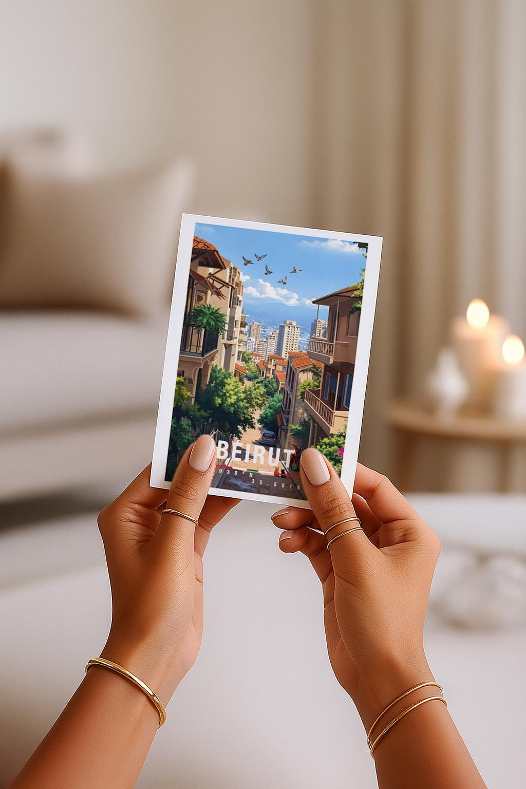 Postkarte Beirut Besondere Reise Aus Dem Libanon Für Weltenbummler, Heimatliebe & Fernweh Fans