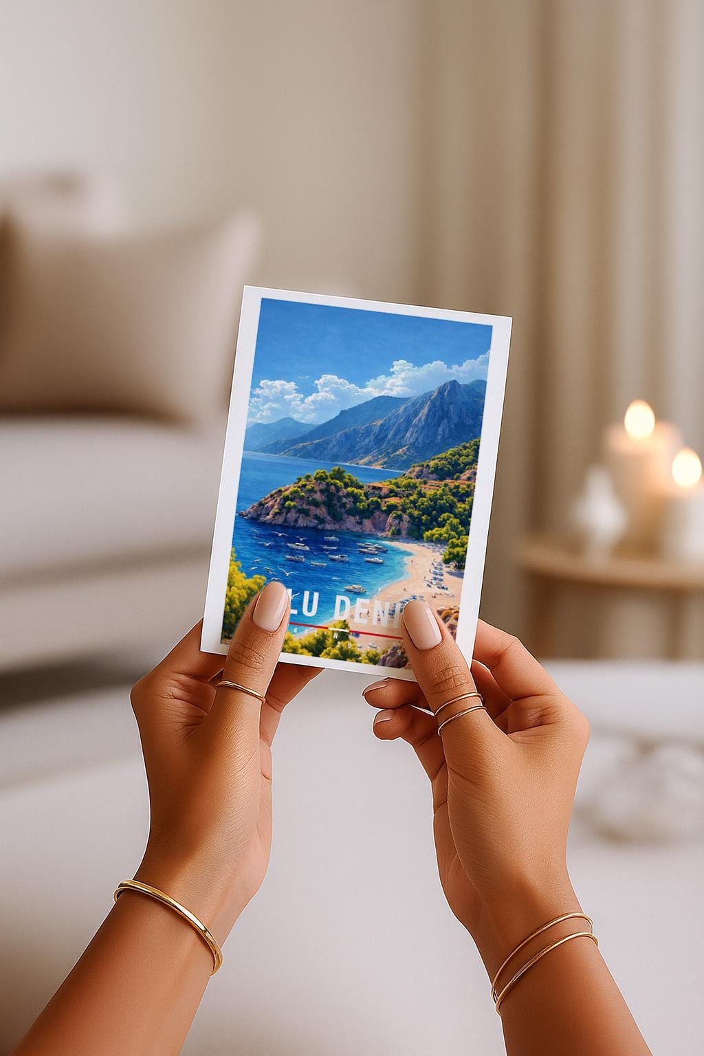 Postkarte Ölüdeniz Traumhafte Reise Türkei Mit Türkisblauem Meer, Strand & Bergkulisse