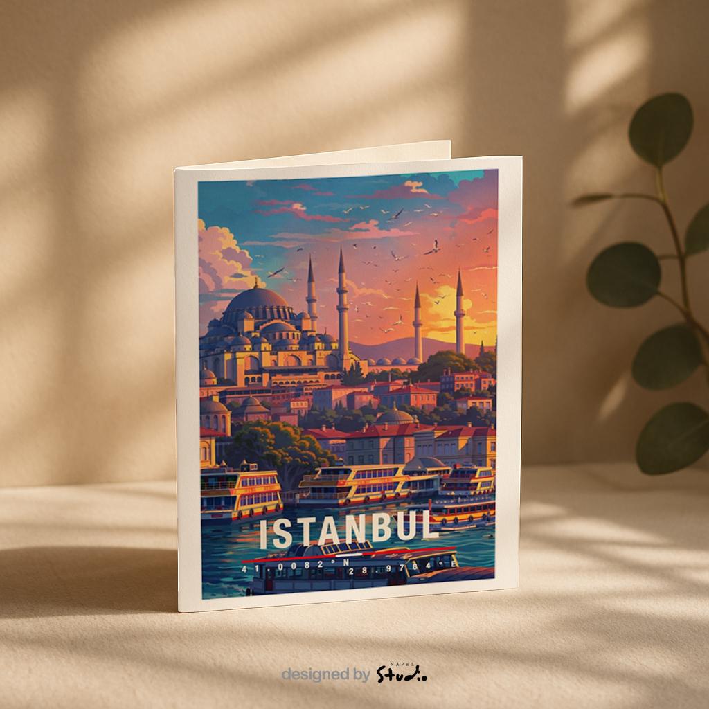 Grußkarte Malta | A6 Reisekarte | Urlaubskarte mit Blumen und Meer | Sommerkarte Mittelmeer | Geschenkidee für Reiseliebhaber | Architektur