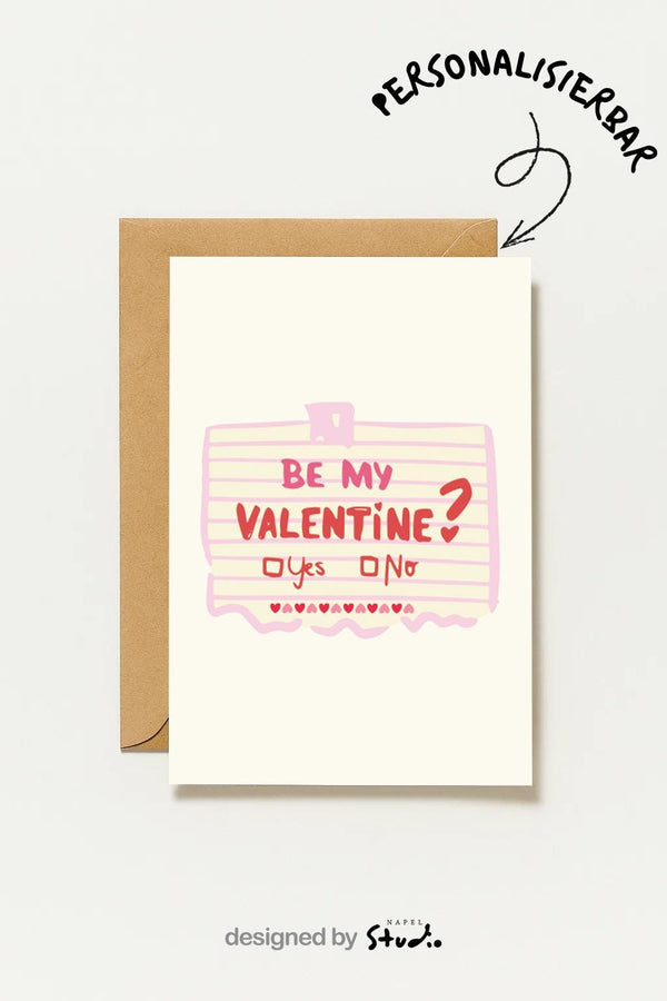 Valentinstags , Be My Valentine , Süße Liebeskarte Mit Humor, Moderne Valentine , Romantische