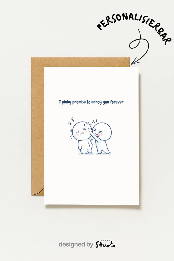 Süße Liebeskarte Für Paare – Lustige Mit Pinky Promise, Humorvolle Für Partner, Freundin For Valentine