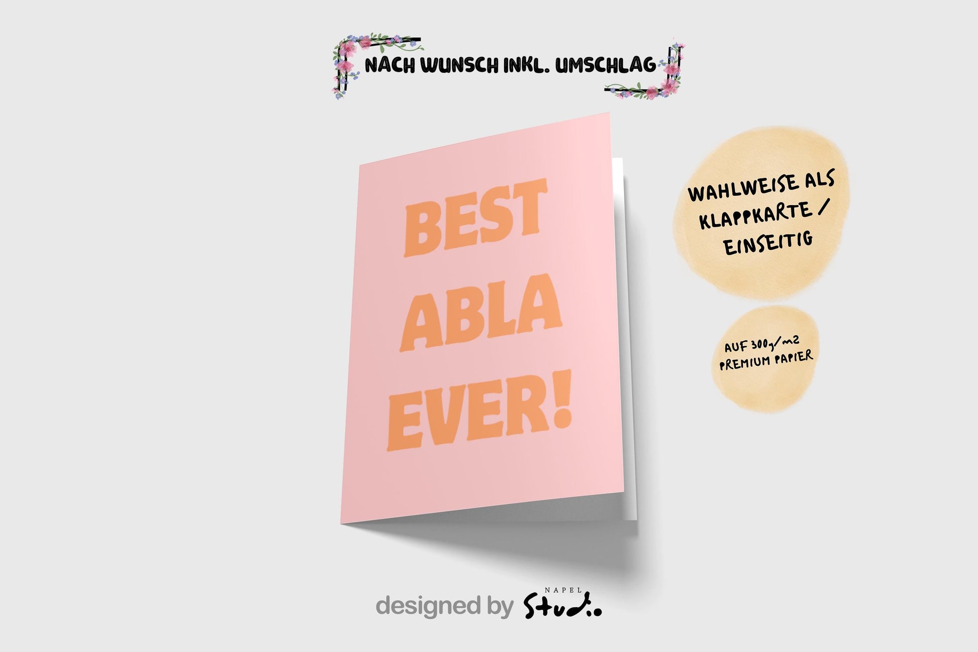 Best Abla Ever Grußkarte | Liebevolle Karte für Schwester
