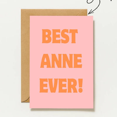 Best Anne Ever Grußkarte | Liebevolle Karte für Mütter, Muttertag, Geburtstag Türkische Karte für Mütter