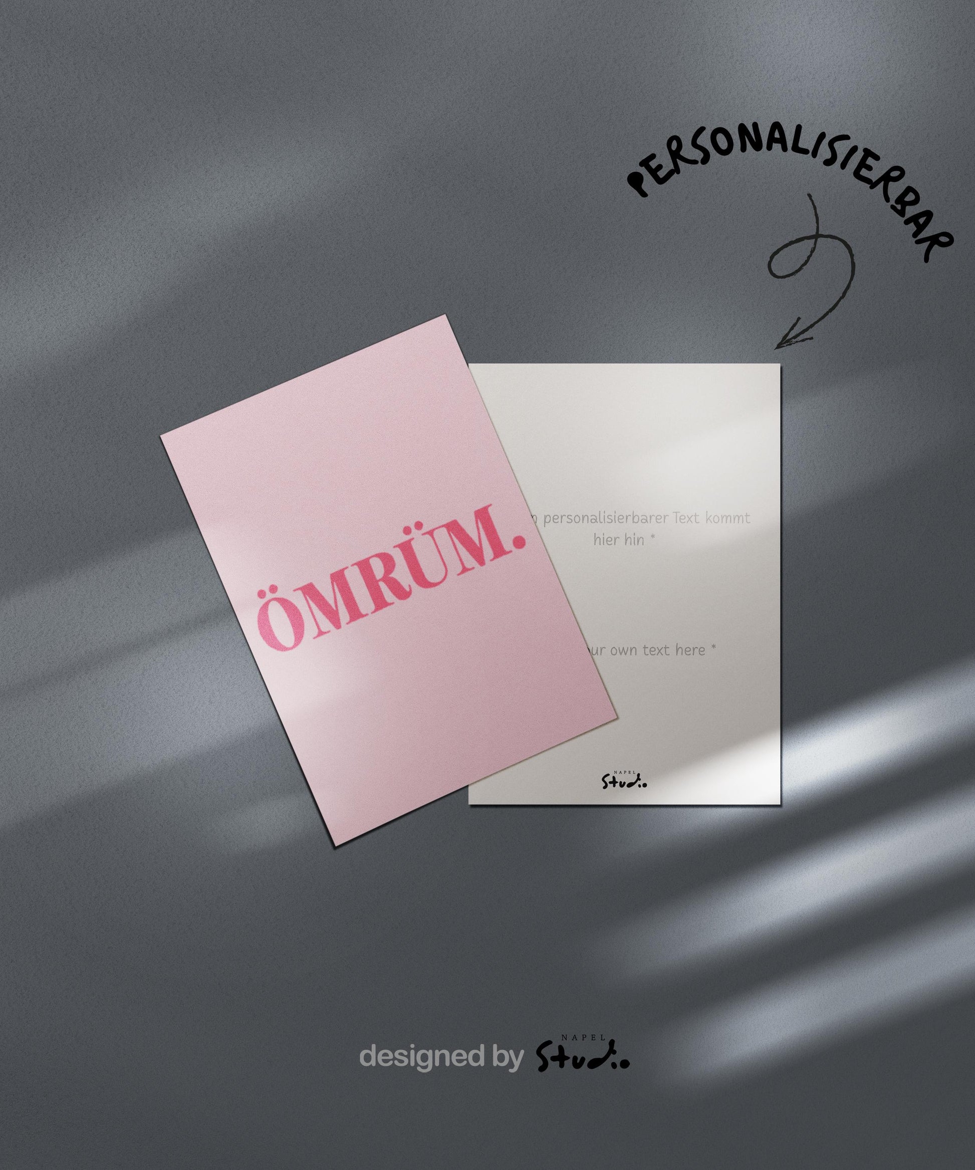 Ömrüm Grußkarte | Romantische türkische Liebeskarte minimalistisch