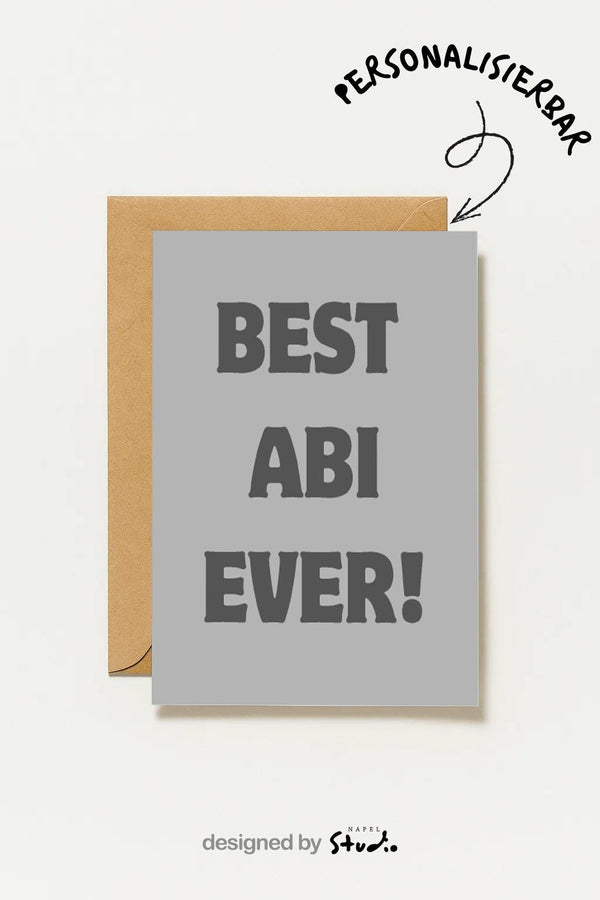 Best Abi Ever Grußkarte – Liebevolle Karte für Bruder