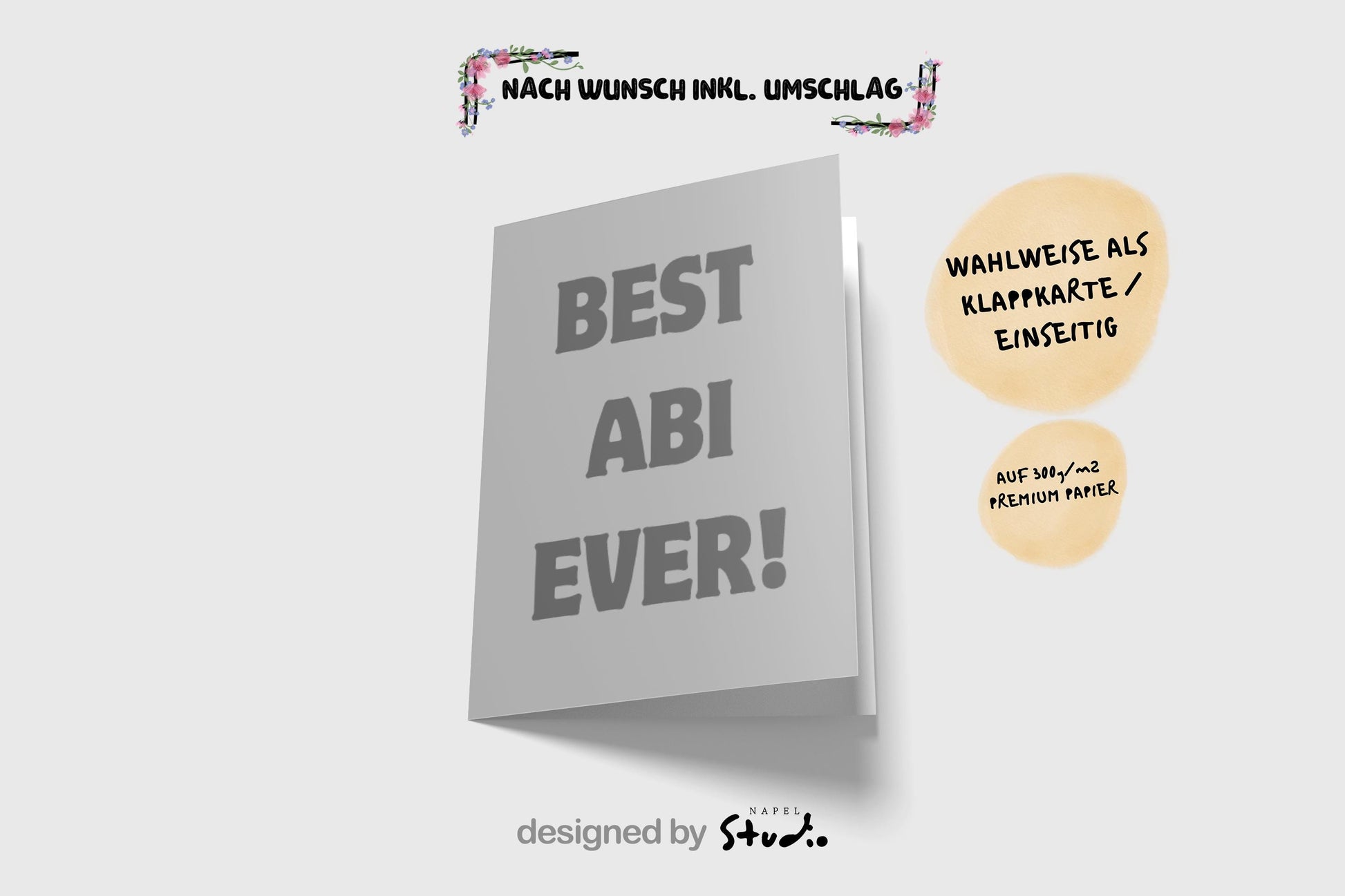 Best Abi Ever Grußkarte – Liebevolle Karte für Bruder
