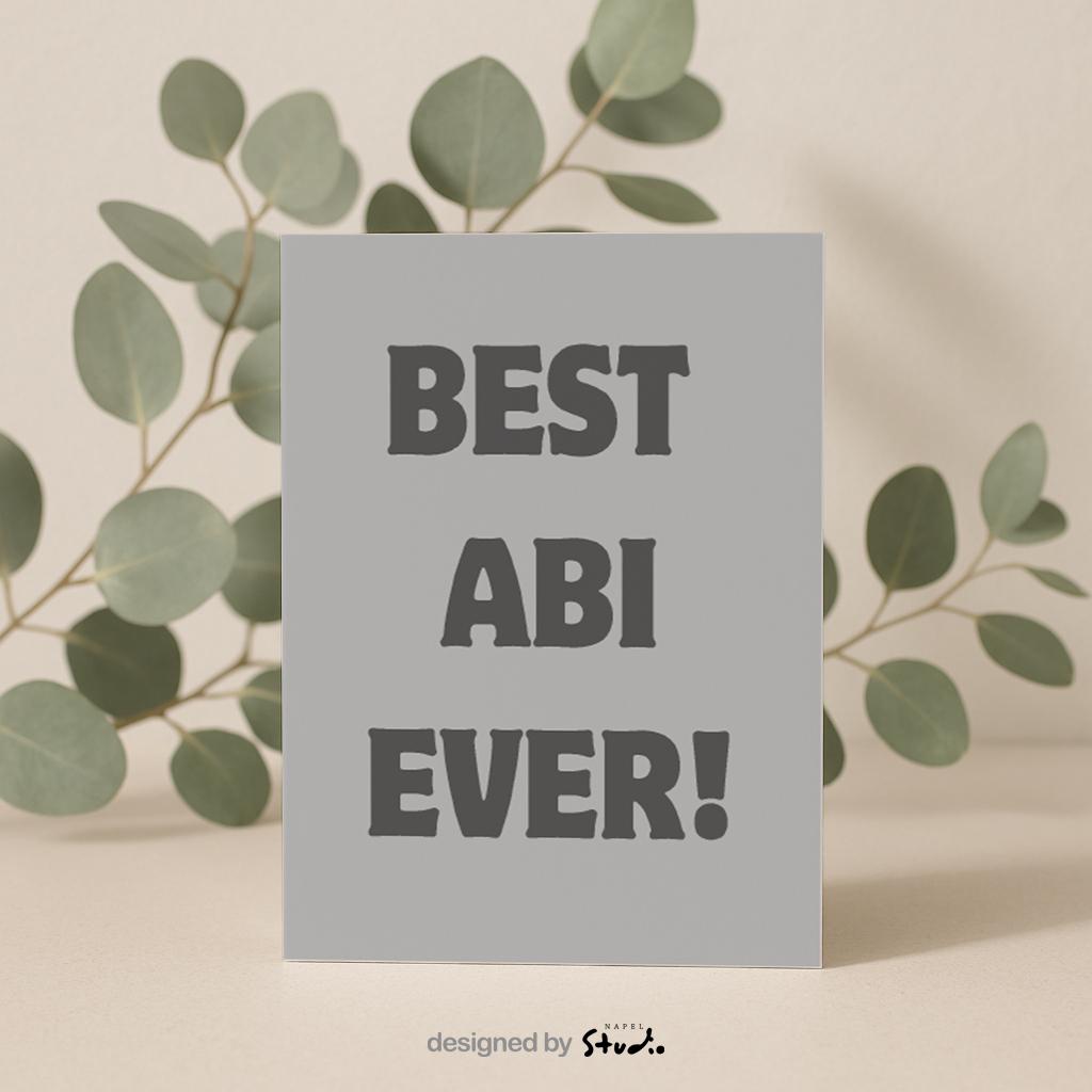 Best Abi Ever Grußkarte – Liebevolle Karte für Bruder
